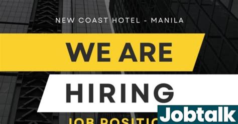 new coast hotel manila hiring|Cook vacancy in Malate! Hiring by New Coast Hotel Manila • Jobtalk.